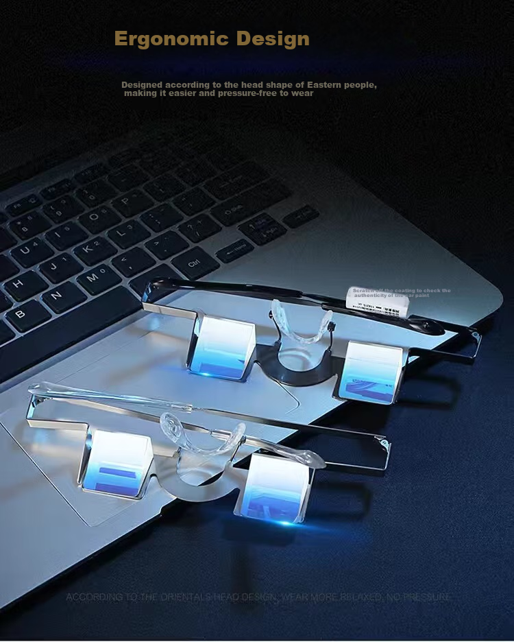 DRATRA Lazy Glasses Multifunctional for Reading Books And Watching TV While Lying Down, Refraction Mirror, Ultra-Light Bedside Viewing Device for Watching Shows, Lightweight Model 9