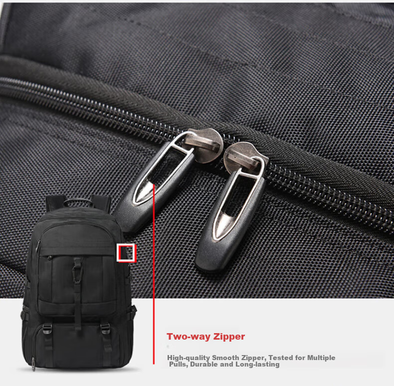 Huili Backpack for Men, Extra Large Capacity Travel Bag, Casual Outdoor Self-Driving Business Trip Luggage Hiking Bag, Student Schoolbag 20