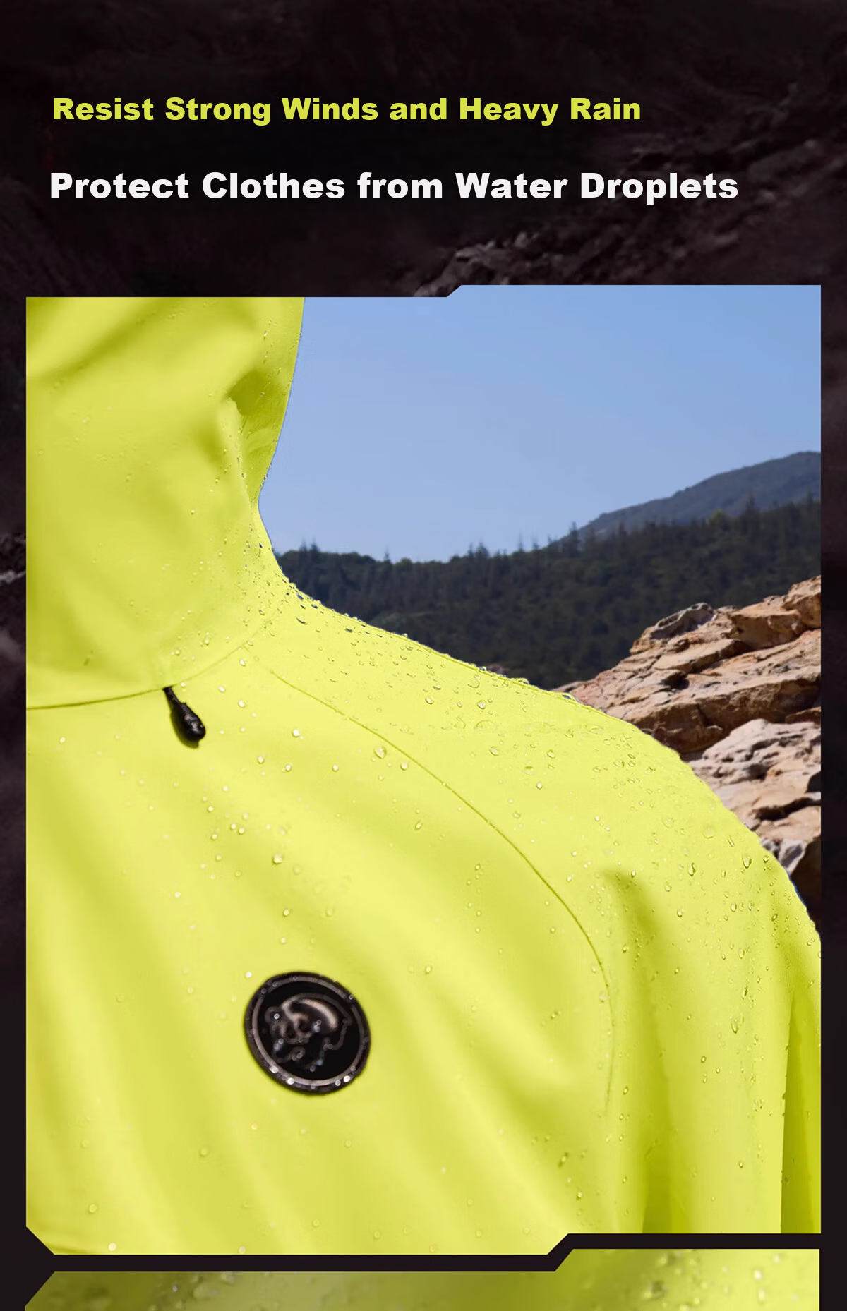 CAMEL Panda Series Hard Shell Jacket for Men And Women, Triple Protection Outdoor Mountaineering Coat Cycling Outerwear A35BA6B113 3XL 4