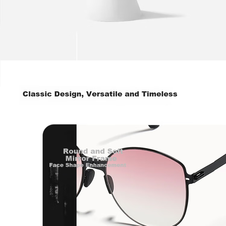 Mushe Portable Folding Sunglasses for Women, Non-Polarized UV Protection Glasses for Men, High-End Bare-Faced Sunset Sunglasses 5