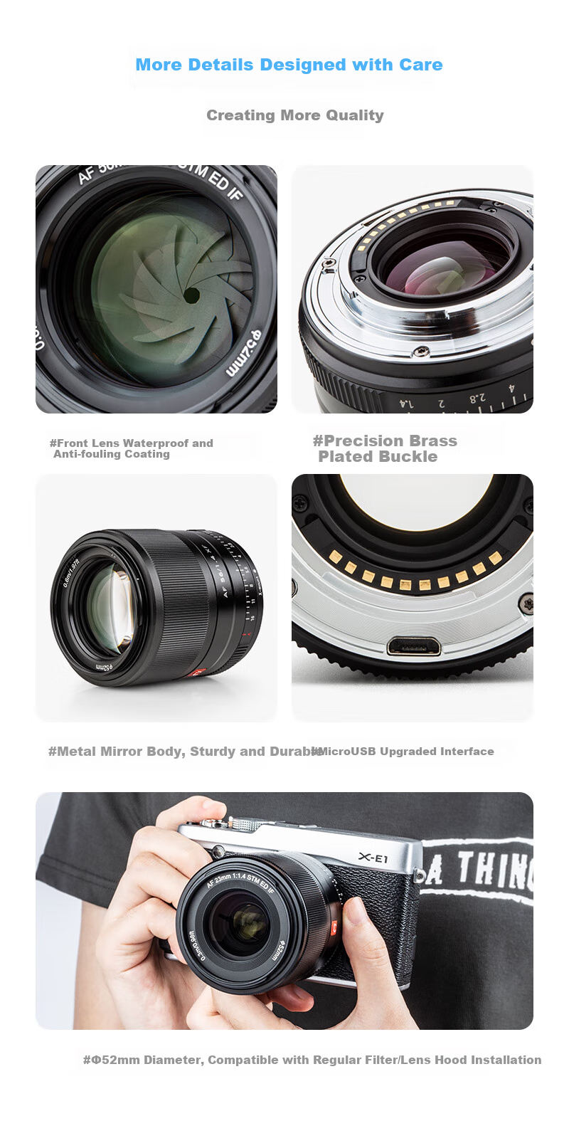 VILTROX AF 56mm F1.4 Z Nikon Mount Auto Focus Large Aperture Portrait Prime Lens Suitable for Z30, ZFC, Z50, Z50II Mirrorless Cameras 6