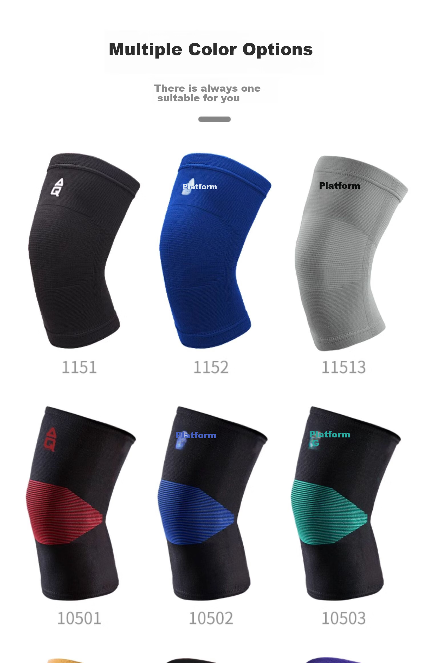 AQ Knee Brace for Sports Running Hiking Cycling, Specialized Knee Joint Protection Equipment, Black Red Blue 10502L, Single Pack 14