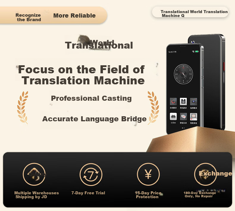 TRANSLATWORLD Open-Style Bluetooth Headphones, AI Smart Translation Earphones, Simultaneous Interpretation, Ear-Hook Design with Ultra-Long Battery Life, Comfortable And Stable, Compatible with Apple, Huawei, Xiaomi Phones 1
