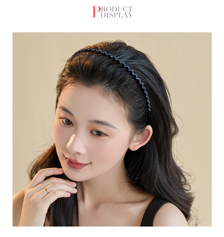 CHIMERA Elegant Rhinestone Headband, Simple Long-Toothed Wavy Hair Clip for Face Washing And Styling, Mid-Autumn Festival Gift 17