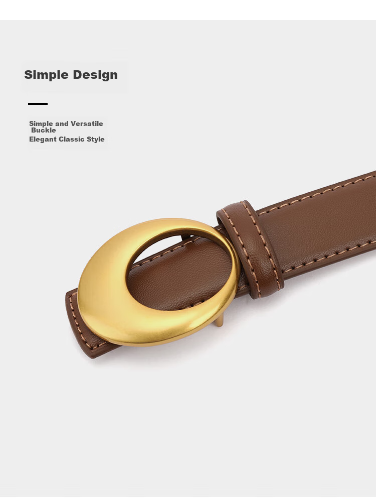 RED DRAGONFLY 2026 New Women's Cowhide Pin Buckle Belt, Trimmable Waistband, Trouser Belt, Birthday Gift for Wife, Comes with Gift Box 3
