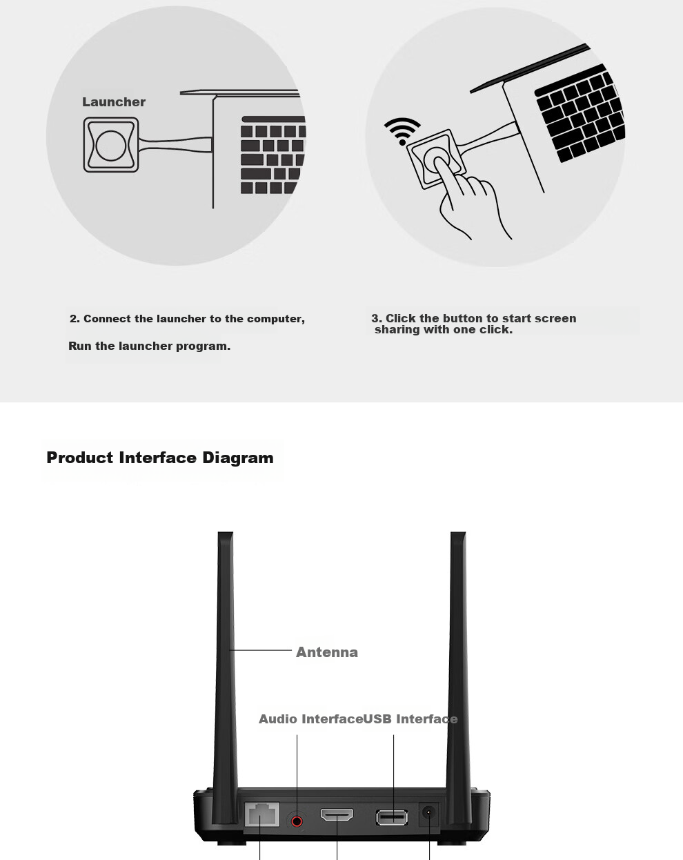 BOEGAM Enterprise Wireless Screen Mirroring HDMI Cable 4K HD Screen Sharing for Office Home Apple Android Huawei Phone to TV Projector VS200 Triple Pack 14