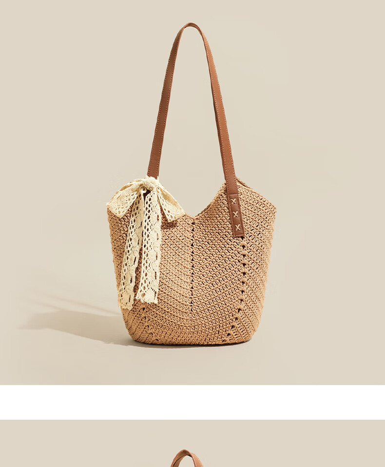 YUYULA Handbag, Women's Large Capacity Woven Bag, Casual Shoulder Tote Bag, Birthday And Mother's Day Gift, Practical Present for Mom 4