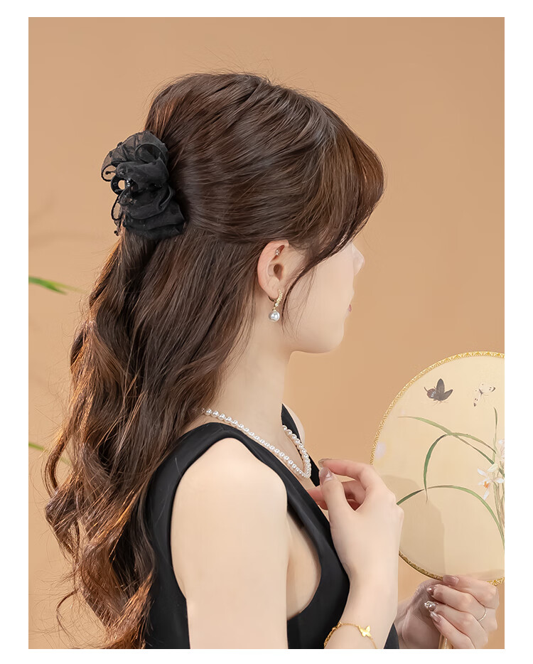 CHIMERA Sheer Polka Dot Bow Half-Up Hair Claw Clip Full-Up Hair Clip Hairpin for Women Birthday Gift 6