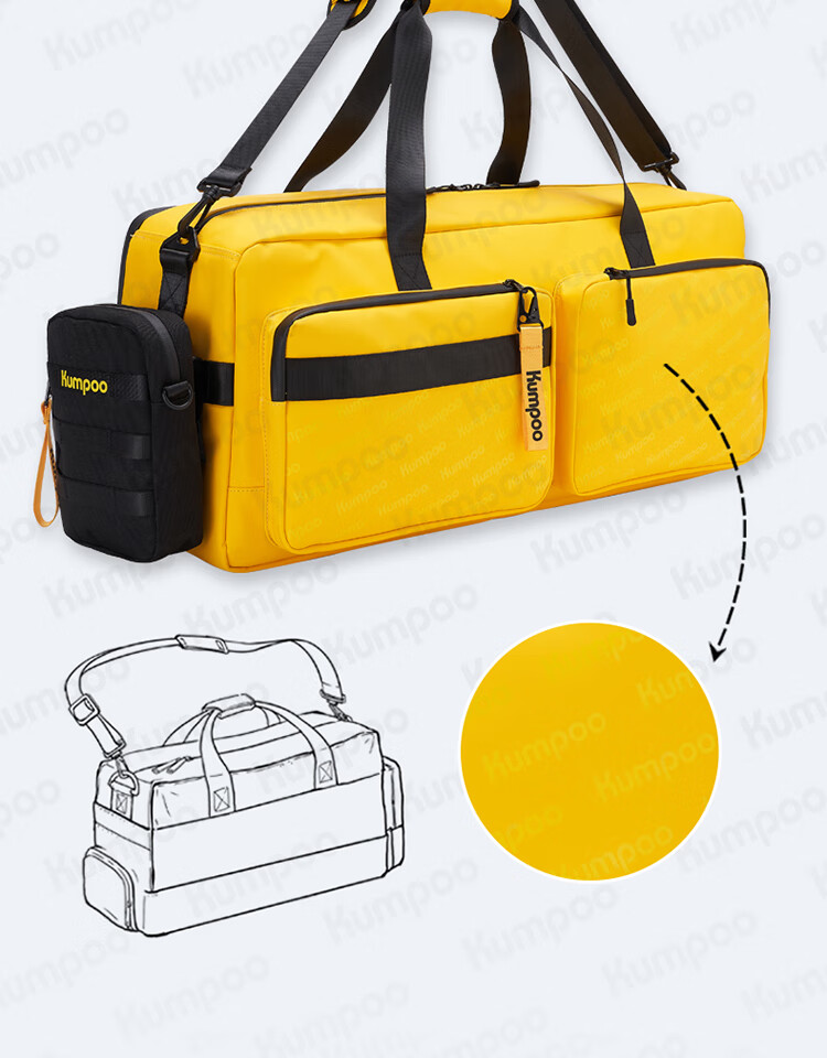 KUMPOO KB-369 Black Waterproof Large Capacity Single Shoulder Badminton Bag - Wang Xiaoyu Edition 3