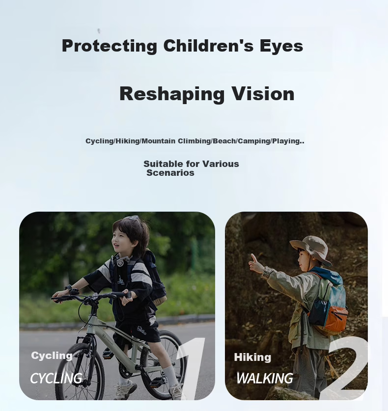Kaponi Children's Outdoor Cycling Glasses for Boys And Girls, Ultra-Light Sports Sunglasses, UV Protection Polarized Sunglasses for Back-To 6