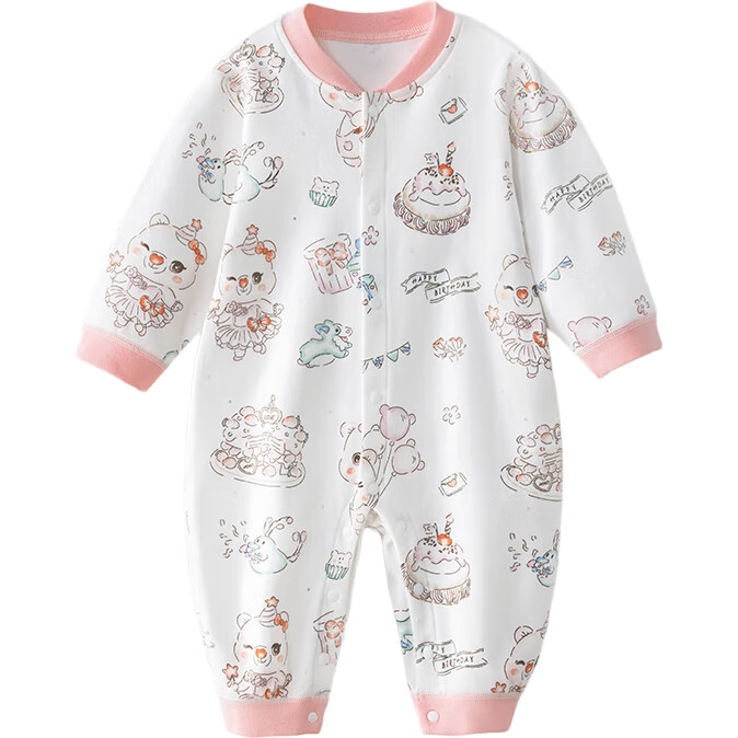 Beitaisi Baby Clothes Spring And Autumn Long-Sleeve Bodysuit Pure Cotton Newborn Onesie for Boys And Girls, Early Spring Pajamas