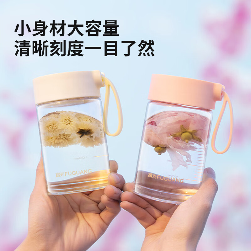 Fuguang Стеклянная кружка из боросиликатного стекла, портативная кружка для молока и кофе для женщин, 480 мл