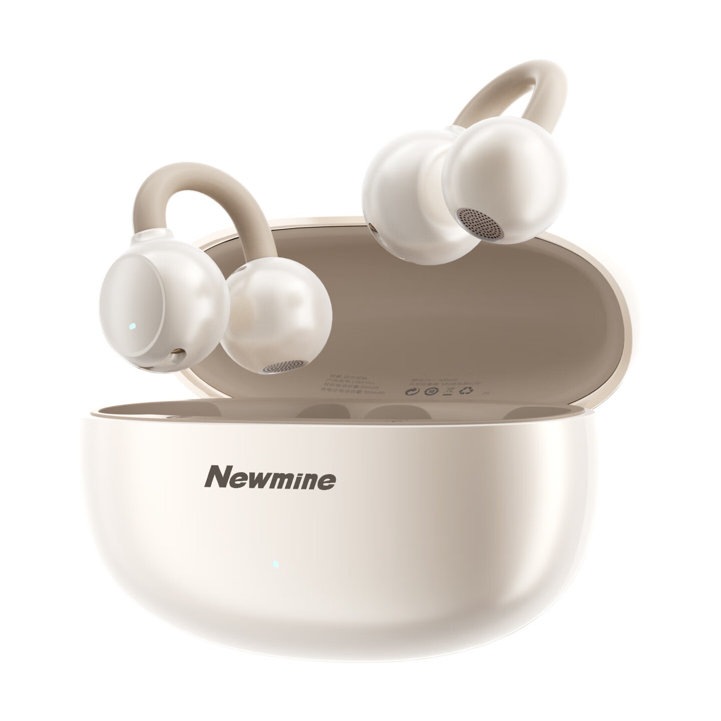 Беспроводные наушники Newmine LY63 Pro с костной проводимостью, Bluetooth 6.0, для спорта, бега, игр, звонков с шумоподавлением, белый