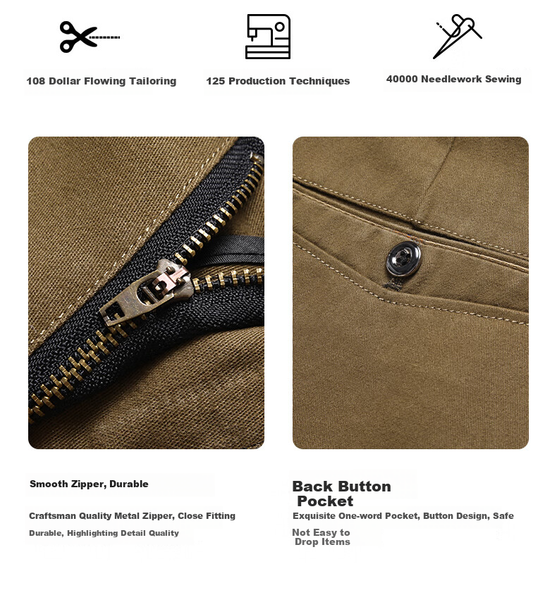 FIRS [Long-Staple Cotton] Men's Dress Pants, Spring And Autumn New Style, Business Casual Straight-Leg Trousers, Dad's Work Pants 4