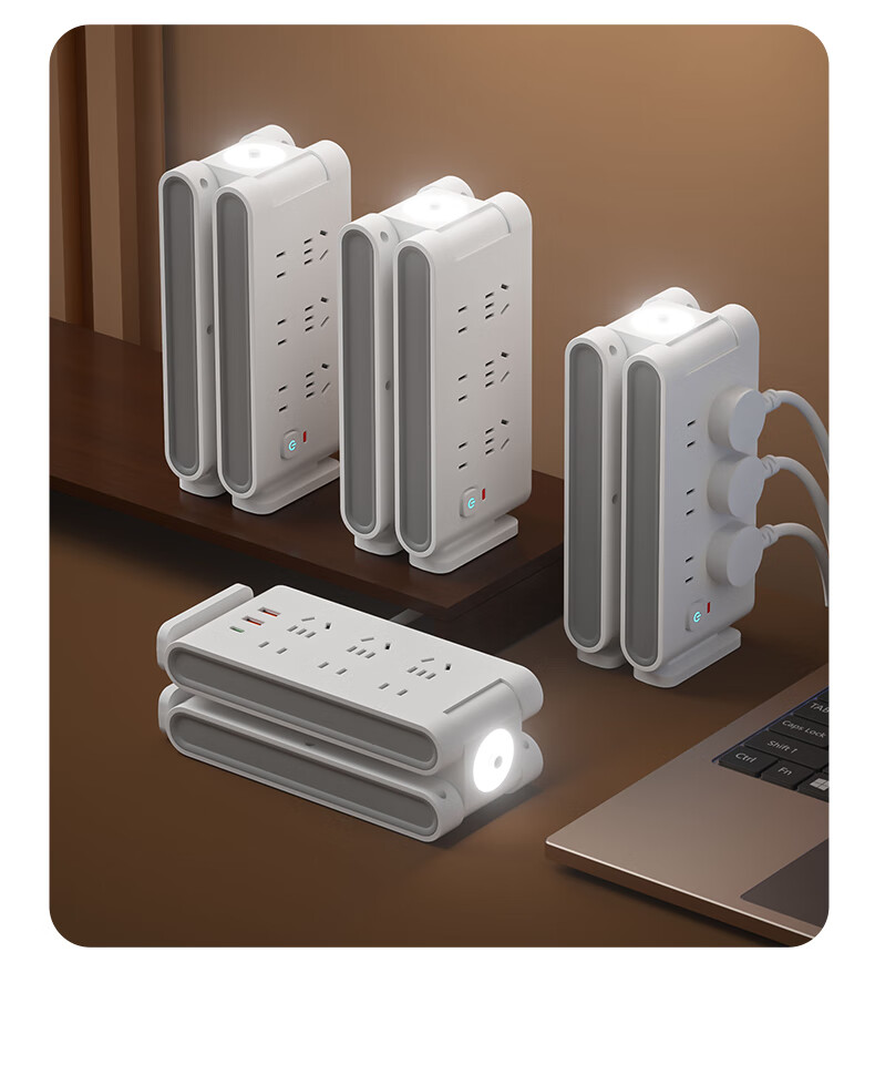 Sushiheermo [One Wireless Charging Layer + Clock] Tri-Color Warm Night Light Floor Socket - 3USB Desktop Charging Station, 0.8 Meter Power Strip, Multi-Functional All-In for Bedroom, Desk And Office 12