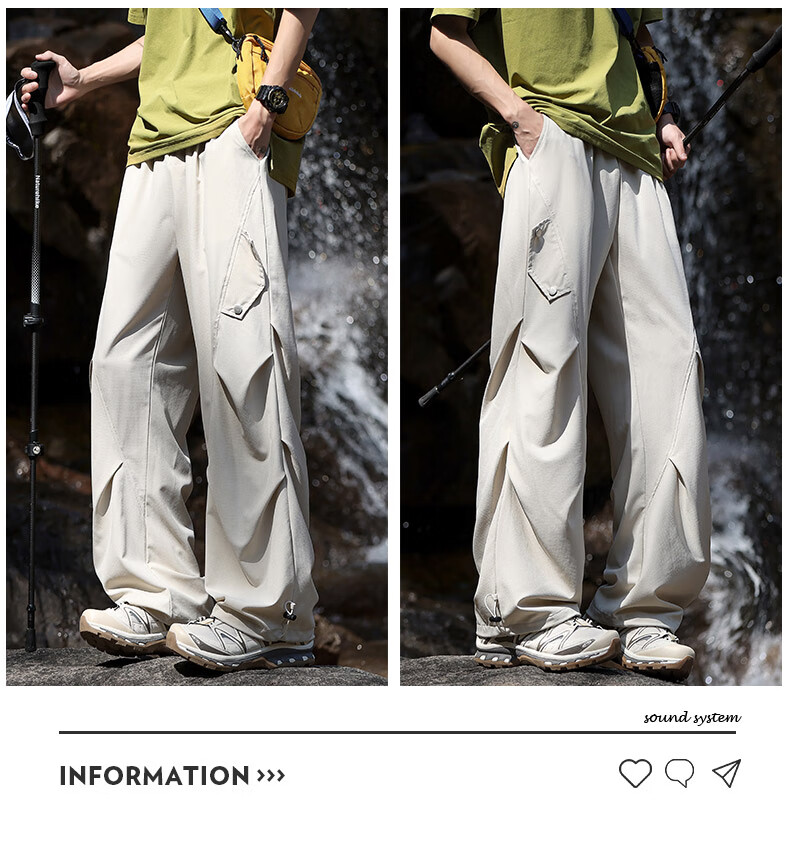 MMOPTOP Outdoor Ice Silk Cargo Pants, Summer Men's Cool-Feeling Water-Repellent Hiking Casual Pants, MXXK27 Off-White XL 11