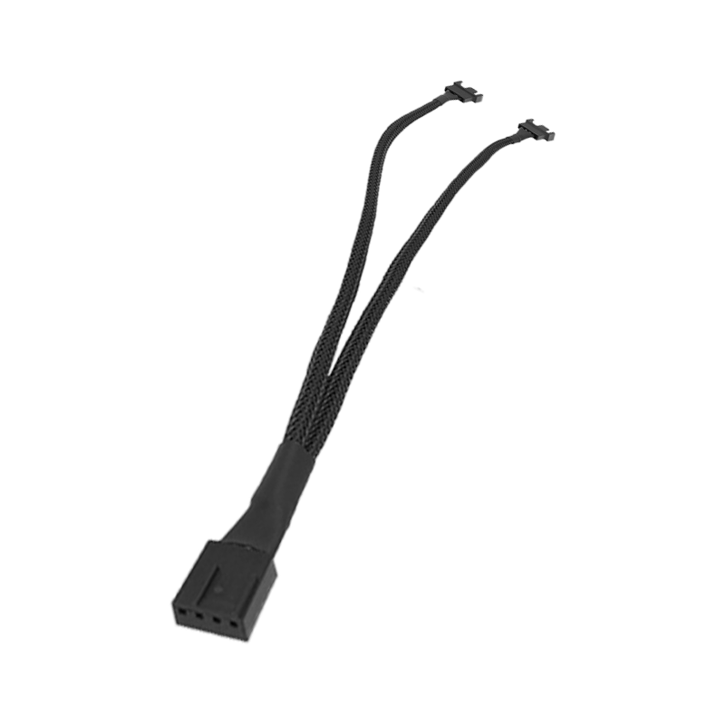 KELEPU Computer PWM Temperature Control Cooling Fan 4Pin to 2Pin Extension Cable, Four-Wire Per End, Case Motherboard CPU Fan Extension Cable, 4Pin Fan Wire, 30cm