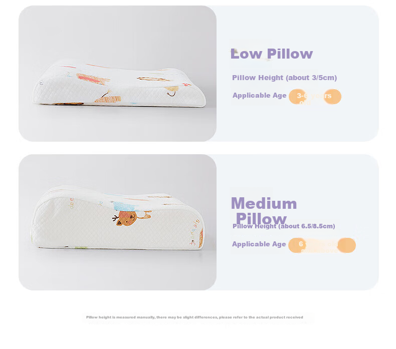Luolaikids Children's Latex Pillow, Baby Pillow for Ages 1-3, Ultra-Thin, Single Pack, 30*50 Cm 6