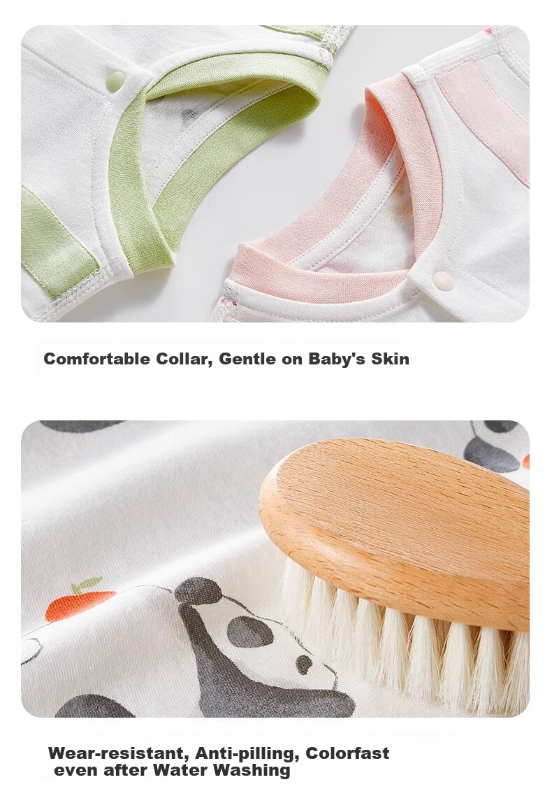 AIBEDILA Baby Clothes, Summer Thin Style, Toddler Spring Outfit, Cotton Air Conditioning Short-Sleeve, for Baby Boys And Girls, Outdoor Onesie 9