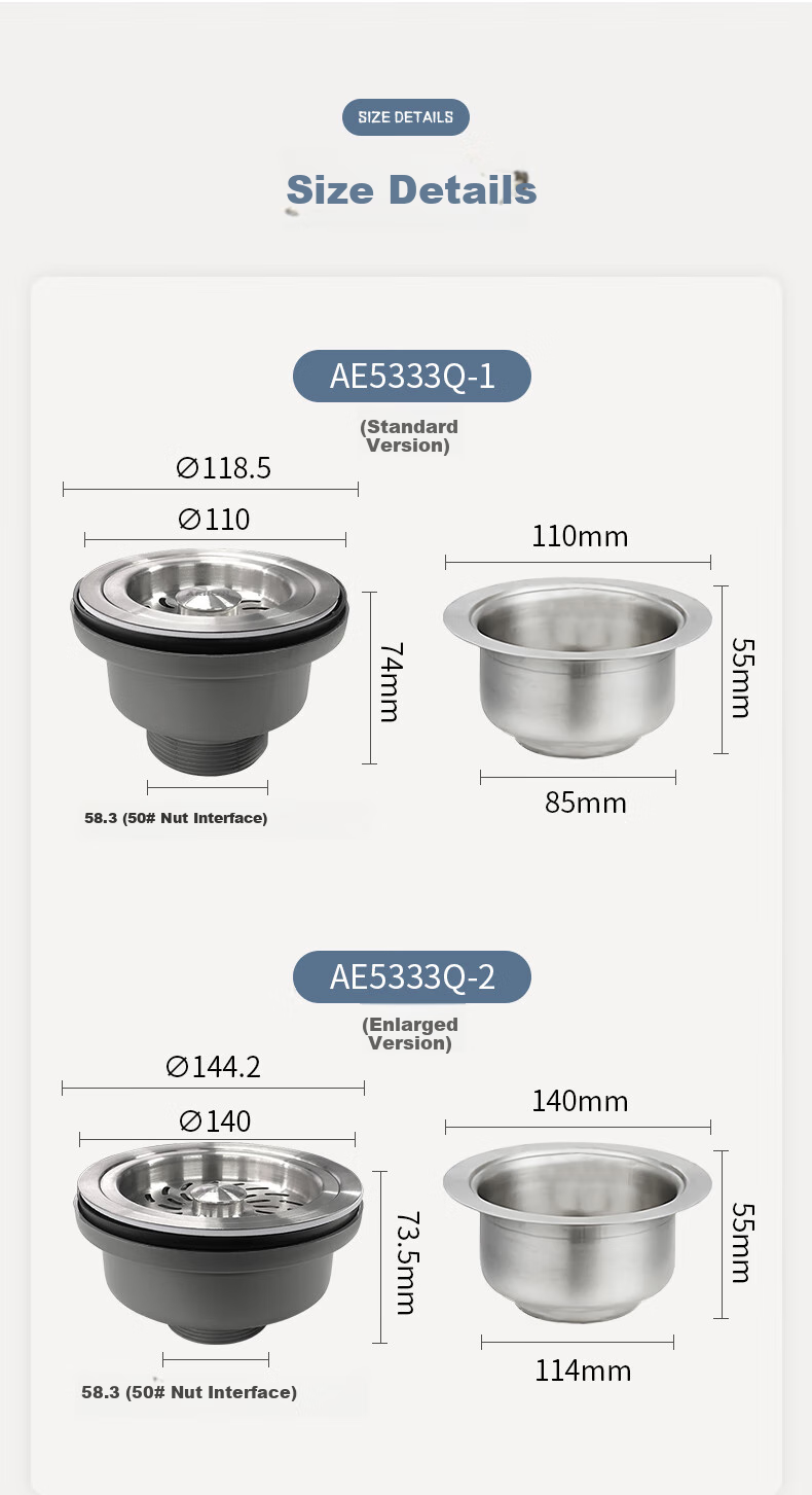 ARROW Kitchen Sink Drain Pipe Three-Way Fitting Set, Dishwashing Basin Drainage System, Sink Drainage Pipe 14