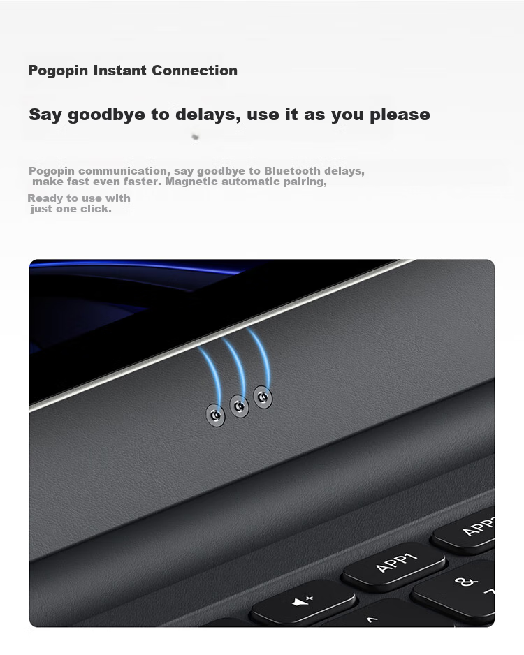 Vivo Smart Touch Keyboard 5, New Moon Gray, Professional Key Layout Design, Extra-Large Touchpad, 140° Adjustable [Compatible with Vivo Pad5 Tablet] 5