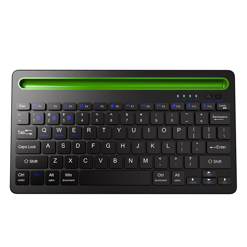 BIAZE Dual-Mode Wireless/Bluetooth Multifunctional Keyboard for IPad, Huawei Honor, Xiaomi, Lenovo, OPPO/Vivo/iPhone Tablets PB554 Gree