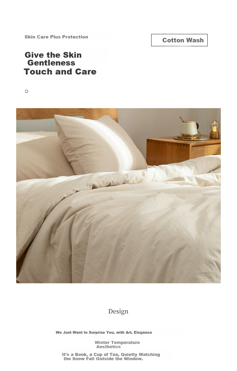 Sushidai Single Duvet Cover, Class A Color-Woven Pure Cotton, Washed Cotton Duvet Cover, All-Cotton Single Bed Cover, Mimi Tiao, 220*240cm 2