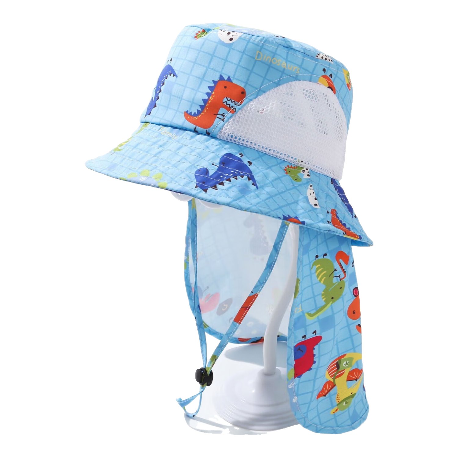9i9 Kids Summer Sun Hat Baby Sunshade Hat Boys Girls Adjustable Fisherman Beach Hat Neck Protection F27 Blue