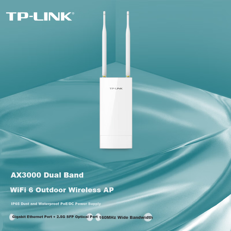 TP-LINK AX3000 Dual-Band Outdoor Wireless AP with 2.5G SFP Optical Port, Easy Expansion Version, Dustproof And Waterproof, High-Power Wireless WiFi 6 Access Point TL-XAP3001GP Easy Expansion Versio