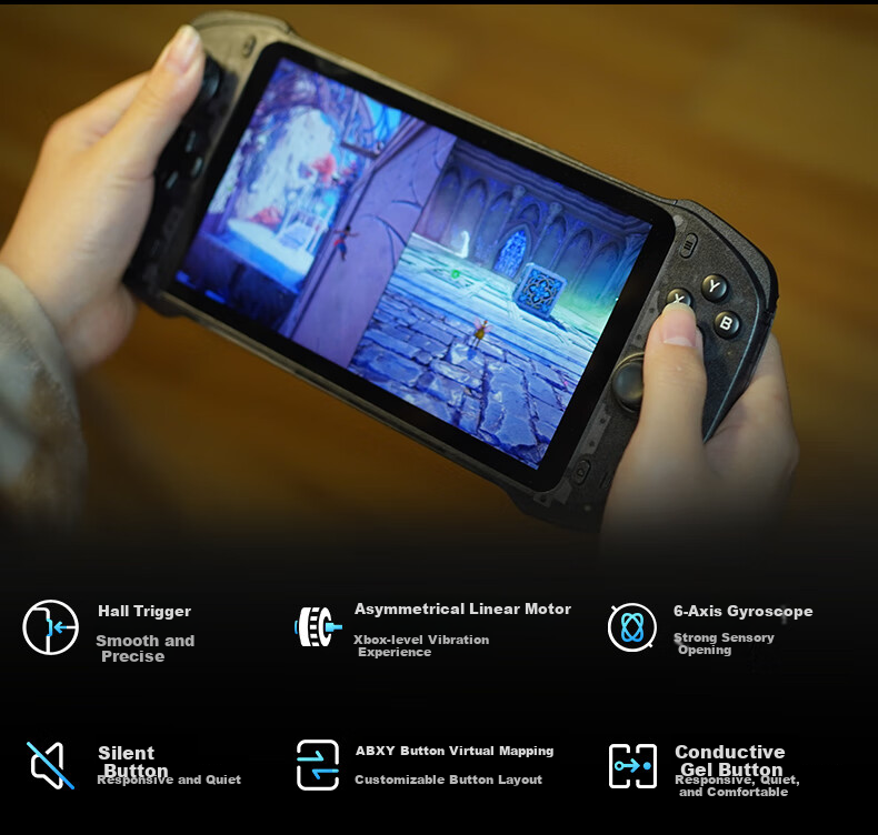 Abxylute One Pro Streaming Cloud Gaming Handheld Console, Portable Game Machine, PC Host Streaming, Cloud Games, Android Games, Massive AAA Titles at Your Fingertips, 4GB+64GB 10