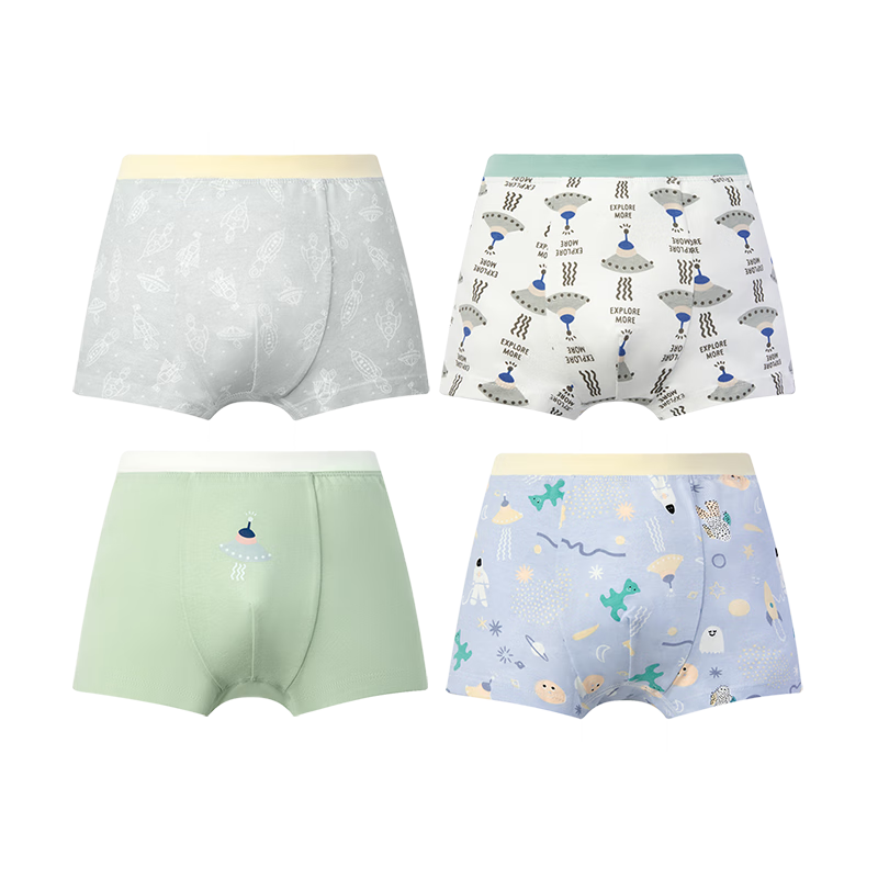 Baby Boys' Cotton A-Class Antibacterial Boxer Briefs Toddler Kids' Underwear