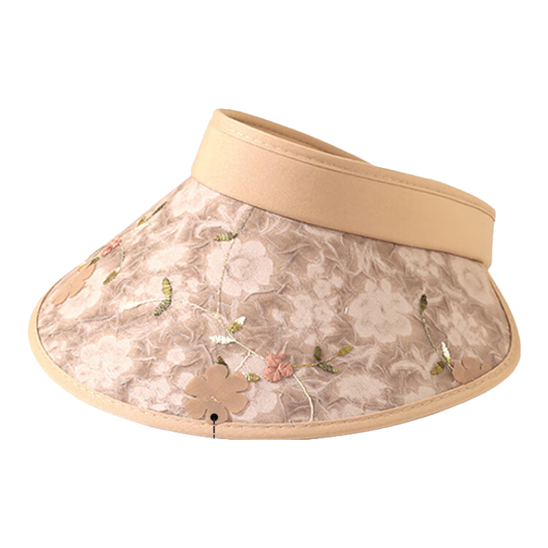 Shanghaigushi Sun Protection Hat for Women, Spring And Summer Visor Outdoor Casual UV-Resistant Sun Hat with Embroidery And Wide Brim