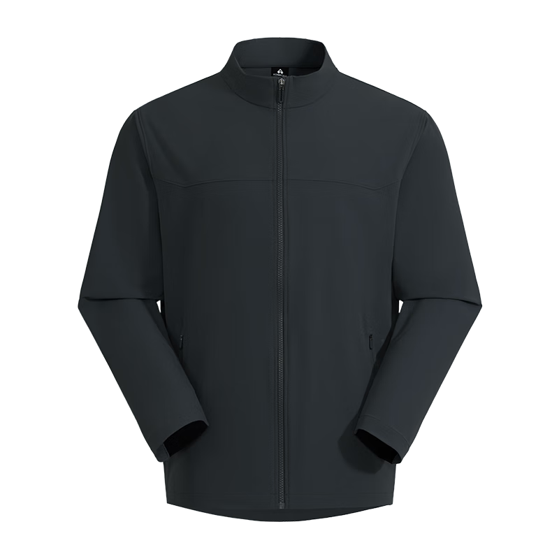 Pioneer Camp Men's Soft Shell Jacket with Stand Collar, Windproof And Breathable Hiking Coat for Spring And Summer, Lightweight Outdoor Sports Trekking Mountaineering Outerwear