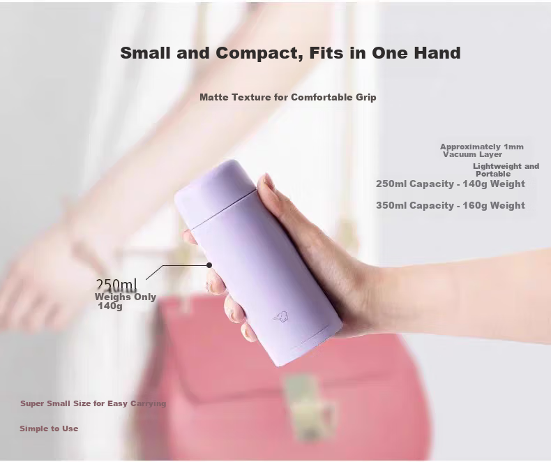 ZO JIRUSHI Imported Mini Insulated Bottle 250ml Compact Pocket Versatile Student Portable Thermos MS35 HM 2