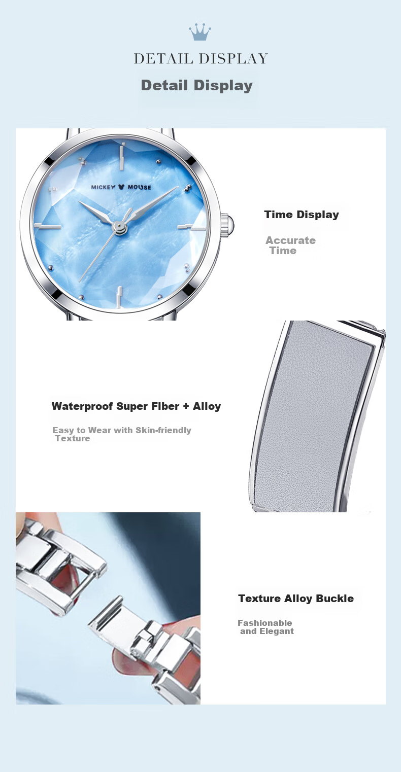 Disney Women's Starry Sky Watch, Instagram-Style Youth Wristwatch, Luxury Niche Ladies Bracelet, Valentine's Day Gift for Wome 12