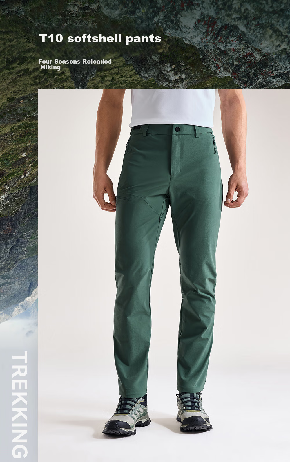 KAILAS Men's T10 Softshell Pants CORDURA Durable Stretch Breathable Outdoor All-Season Heavy-Duty Hiking Windproof Trousers 1