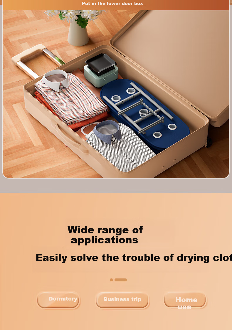 UEMUSI [Portable Hanging Model] Clothes Dryer, Home Use Drying Machine, 120L Foldable Small High-Power Timed Drying Cabinet, Garment Dryer 4