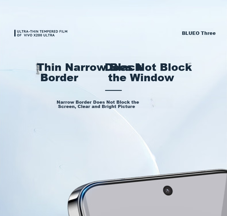 Lanxingxiansheng Tempered Glass Screen Protector for Vivo X200 Ultra, Full Adhesive, High Definition, Highly Transparent, Shockproof, Wear-Resistant Phone Protective Film 5