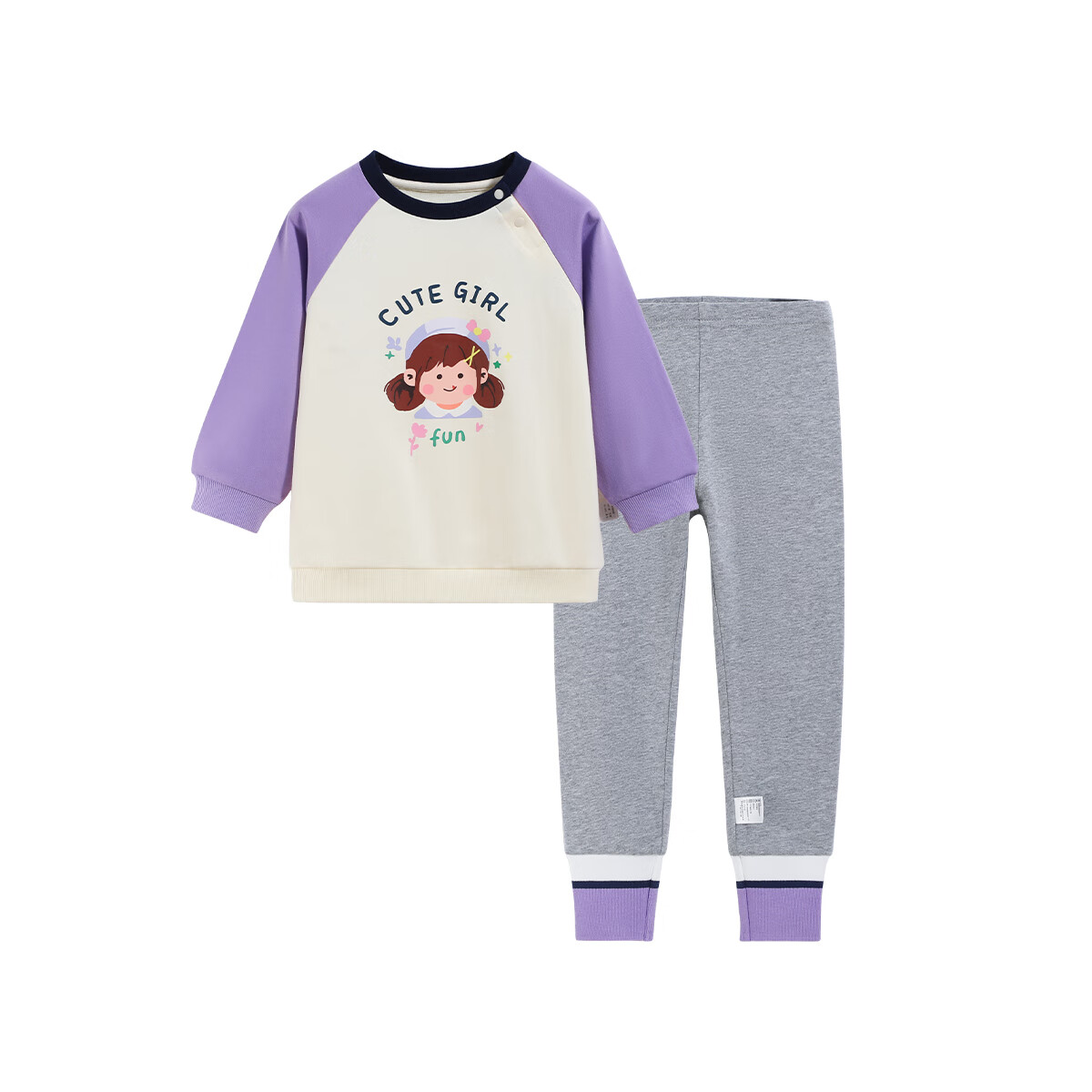 YUZHAOLIN Children's Outfit, Spring Girls' Sweatshirt And Pants Two-Piece Set, Casual Clothing for Young Kids, Colorful Children's Wear