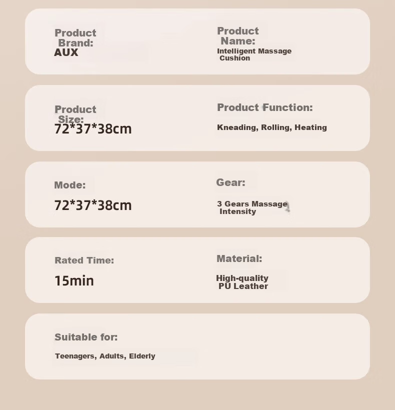 AUX Massage Cushion Pillow K48-1 Gift Box Edition, Cervical Spine Massager, Shoulder And Waist Back Massager, Kneading And Squeezing Massage Device, Mid-Autumn Festival Gift 17