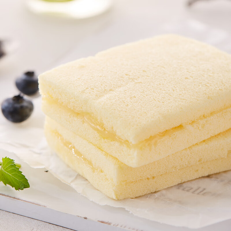 港荣蒸蛋糕酸奶夹心450g面包纯蛋糕早餐零食西式糕点心甜品礼品盒物箱