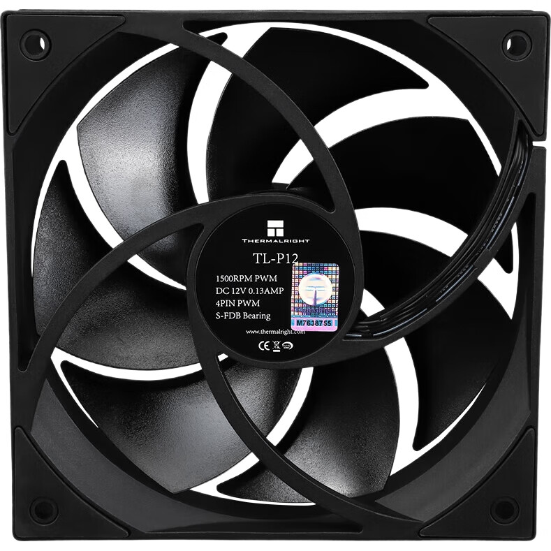 Компьютерный вентилятор Thermalright TL-P12, 12 см, PWM, 1500 об/мин, подшипник S-FDB, 4PIN PWM