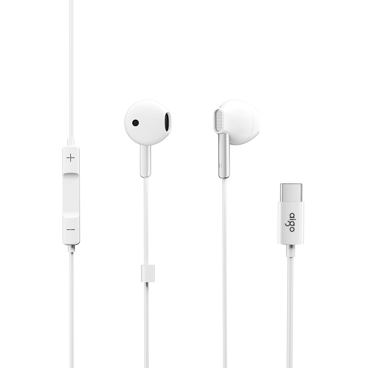 Aigo High-Definition Sound Quality Type-C Wired Headphones Digital Interface Compatible with OPPO, Xiaomi, Android Phones, Computers, IPhone 15/16 A160D