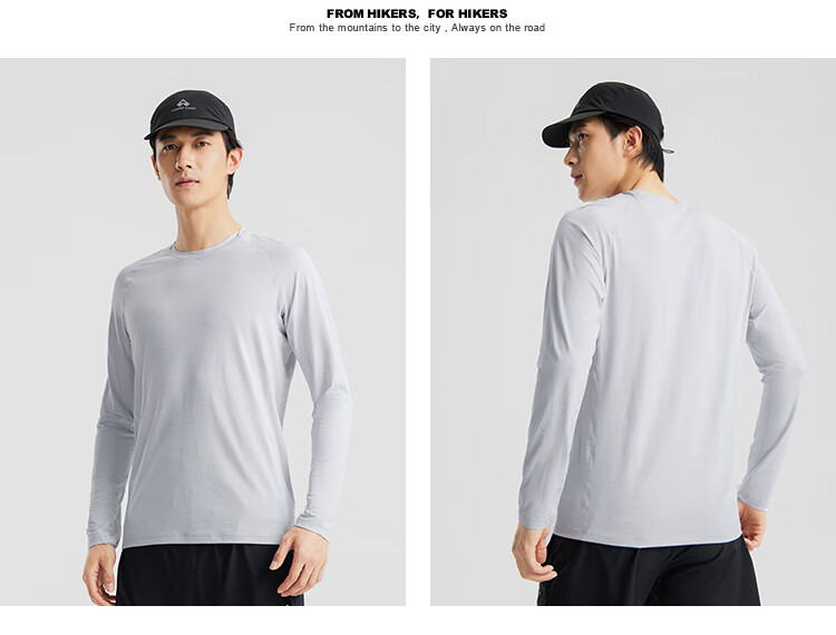 Toread Quick-Dry Long Sleeve T-Shirt Men Outdoor Summer Moisture-Wicking Breathable Ultra-Thin High Elasticity Sports Hiking Mountaineering Base Layer Shirt 13