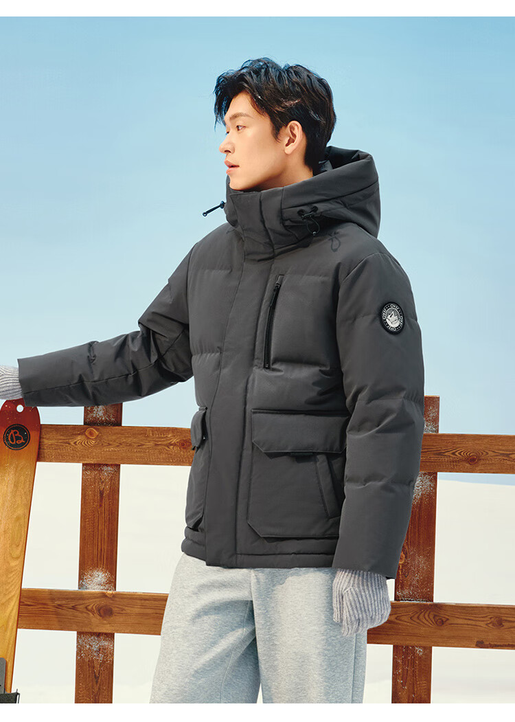 JD Original [New Product Launch] Goose down Jacket for Men And Women, Ultra-Cold Imported 95% White Goose down Long Coat, Oatmeal Color, XL Size 27