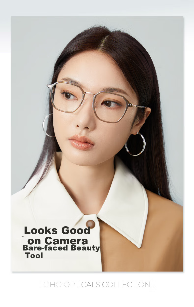 LOHO Non-Prescription Blue Light Blocking Glasses, Trendy Slimming Brightening Eyeglass Frames, Anti-Radiation Eye Protection Glasses LH09009 6