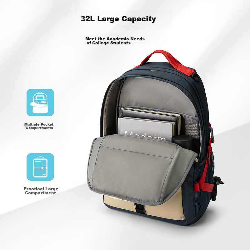 Xinxiuli Student Backpack for Middle And High School Boys And Girls, Stylish Lightweight Backpack with Large Capacity for Laptops NW4