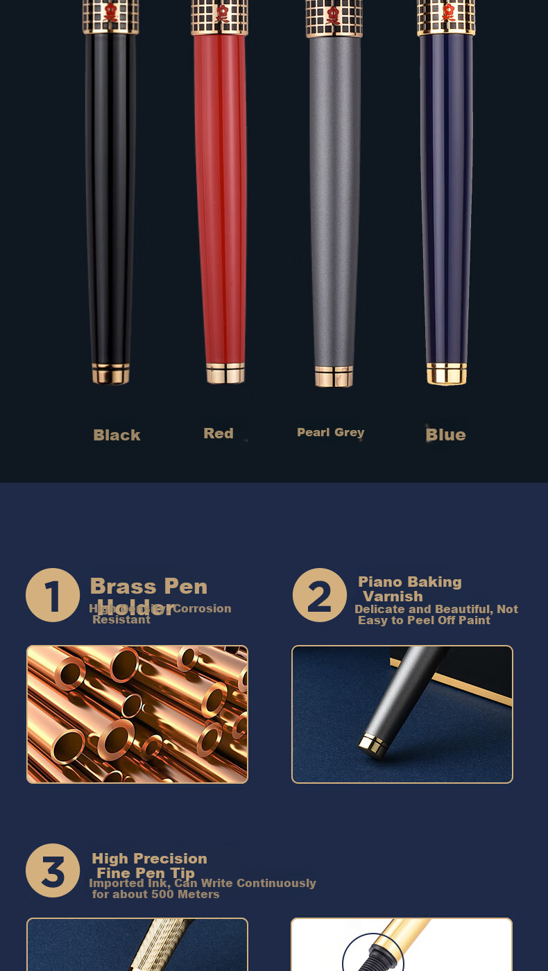 MONTAGUT [Best-Selling Product] Signature Pen for Men And Women, Business Writing Office High-End Gift Box Set, Gift Companion Gift Junken Series Gray 0.5mm 7