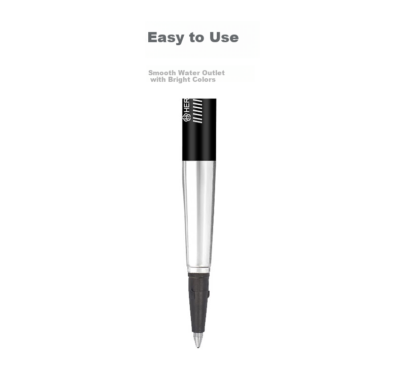 HERO Ballpoint Pen Refill, A0108 Daily Writing Practice Signature Pen Refill, 0.5mm, Black, Pack of 10 2