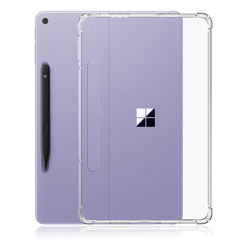 BIAZE Compatible with 2025 Microsoft Surface Pro Protective Case, 12-Inch Microsoft Tablet Cover, TPU Four-Corner Airbag Shockproof Transparent Soft Shell PB626-Transparent White